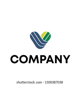 V letter logo design vector