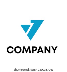 V letter logo design vector