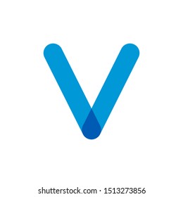 V letter logo design vector