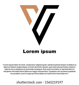 V letter logo design vector