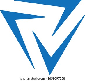 V letter logo design vector