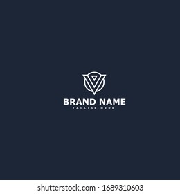 Vector de diseño de logotipo de letra V