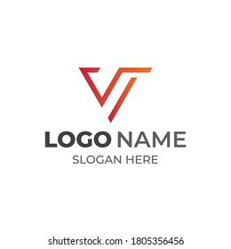 V letter logo design vector