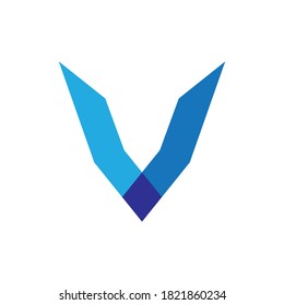 vector de diseño de logotipo de letra V