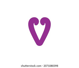 V letter logo design vector template