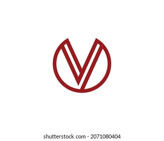 Plantilla vectorial de diseño de logotipo de letra V
