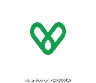 V letter logo design vector template