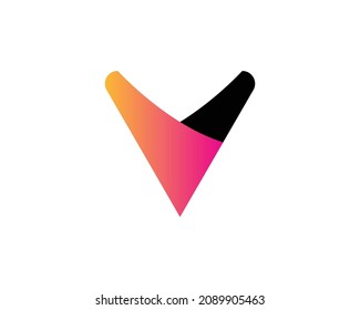 V letter logo design vector template
