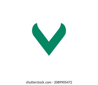 Plantilla vectorial de diseño de logotipo de letra V