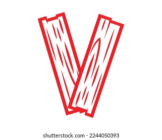 Logo-Design für V-Buchstaben, Vektorgrafik-Vorlage