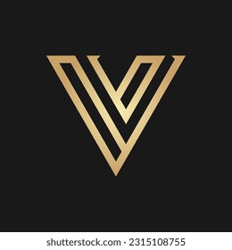 V letter logo design vector