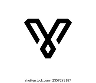 V Letter Logo Design Vector Template