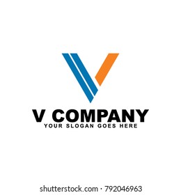 V letter logo design vector template eps 10