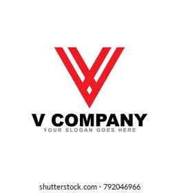 V letter logo design vector template eps 10