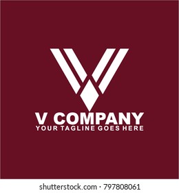 V letter logo design vector template