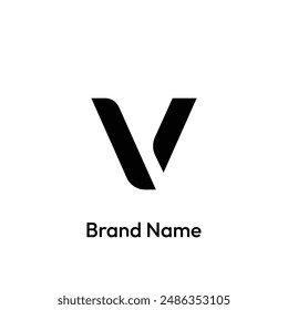 V-Buchstabe Logo Design. weißer Hintergrund.