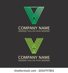 V Letter and V Logo font  Template vector icon logo business 