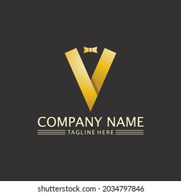 V Buchstaben und V Logo Schriftart Vorlage Vektorsymbol Logo-Geschäft 