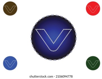 V letter logo and icon design template
