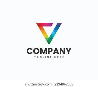 V Letter Logo Symbol Design Template Element Vektorgrafik