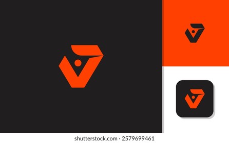 V letter logo icon design simple