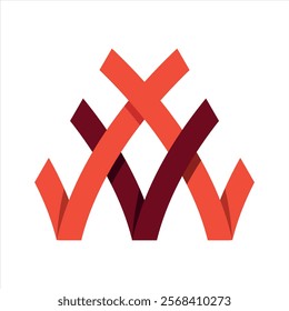 V letter logo icon pattern graphic