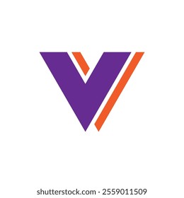 V Letter logo icon template