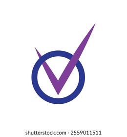 V Letter logo icon template