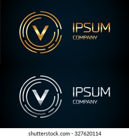 V Circle Logo Images Stock Photos Vectors Shutterstock