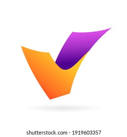V letter logo modern concept