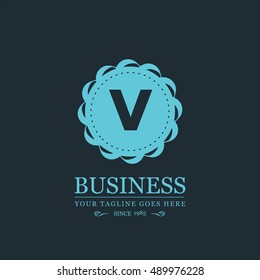 V Letter logo, Monogram design elements, line art logo design. Beautiful Boutique Logo Designs, Business sign, Restaurant, Royalty, Cafe, Hotel, Heraldic, Jewelry, Fashion, Wine. Vector illustration