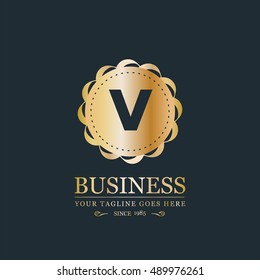 v Letter logo, Monogram design elements, line art logo design. Beautiful Boutique Logo Designs, Business sign, Restaurant, Royalty, Cafe, Hotel, Heraldic, Jewelry, Fashion, Wine. Vector illustration