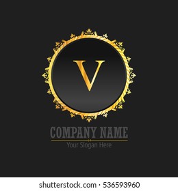 V Letter logo, Monogram design elements, line art logo design. Beautiful Boutique Logo Designs, Business sign, Restaurant, Royalty, Cafe, Hotel, Heraldic, Jewelry, Fashion, Wine. Vector illustration