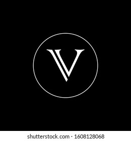 V letter logo with nice black background.V letter icon
