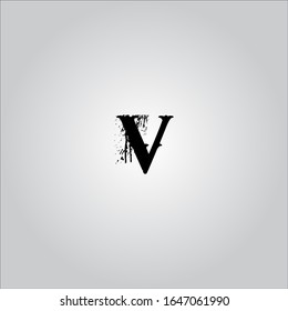 V letter logo with nice white background.V letter icon.V letter design.