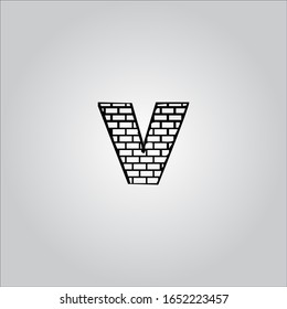 V letter logo with nice white background.V letter icon.V letter design.