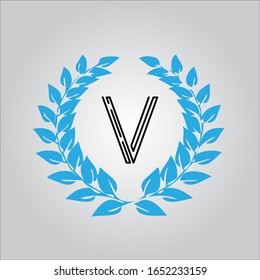 V-Brief-Logo mit schönem weißem Hintergrund.V-Brief-Symbol.Schöner Hintergrund-Design.