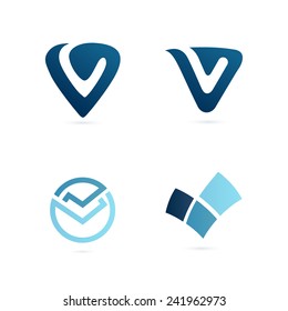 V Letter Logo Set 