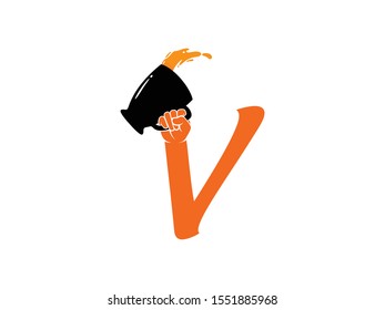 V Letter logo or symbol template design