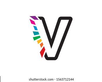 V Letter logo or symbol template design