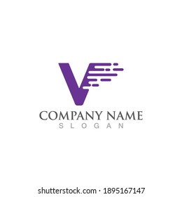 V-Buchstaben-Logo und Vektorbild