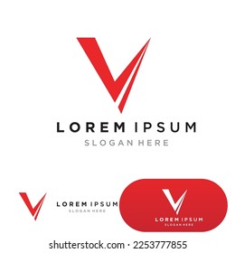 V Carta Logo y plantilla de vector de símbolos