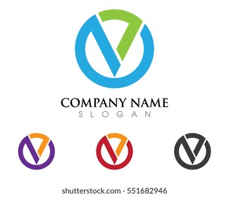 V Letter Logo Template
