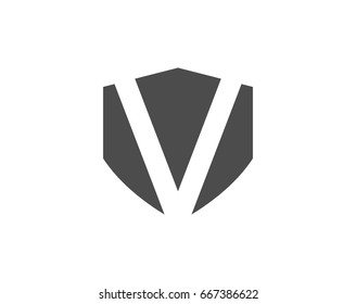 V letter logo template