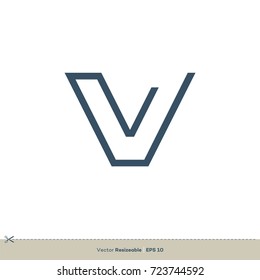 V Letter Logo Template