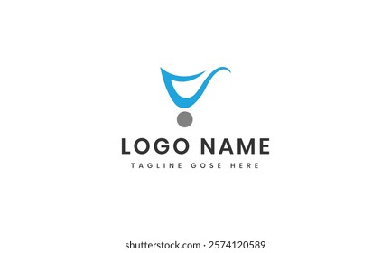 v letter logo template with abstract