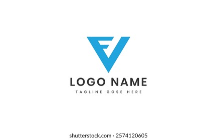 v letter logo template with abstract