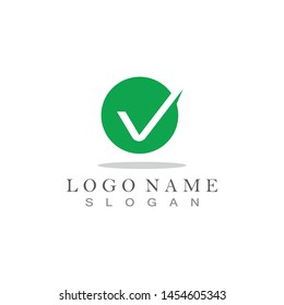 V Letter Logo Template and check mark v letter logo