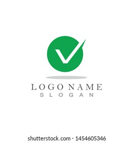 V Letter Logo Template and check mark v letter logo