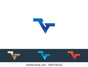 V Letter Logo Template Design Vector Illustration
